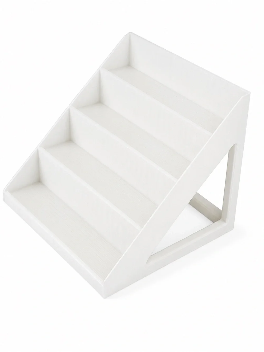 White Nail Polish Display Stand 4-Tier Organizer Rack | Holds Gel Polish Bottles